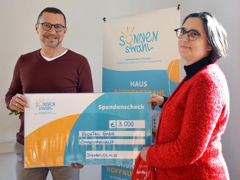 VacuTec supports Sonnenstrahl e.V. in helping families and their children suffering from cancer.